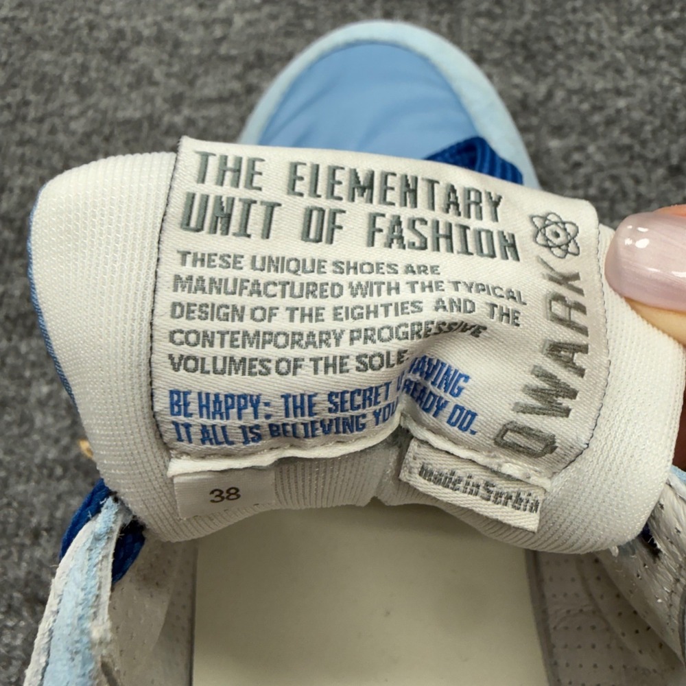 Voile Blanche Qwark Hype Blue Suede Nylon Chunky Platform Sneaker Womens Size 38 - Picture 9 of 9